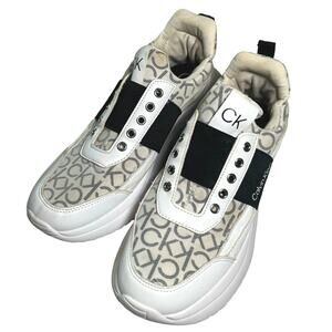 🌟3 for $35🌟 Calvin‎ Klein Umika Sneakers, W Sz 9 Streetwear Shoe White/Black